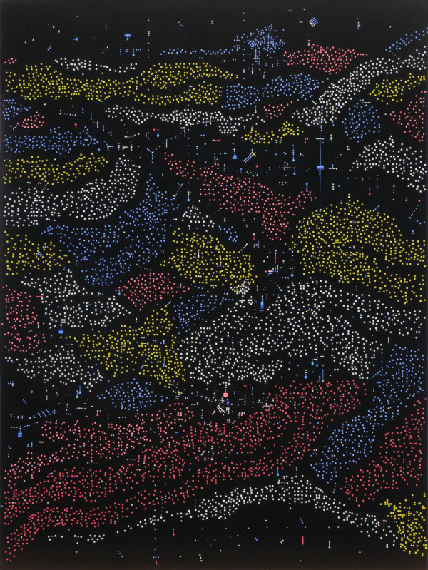 Marco Maggi, ECONOMY OF ATTENTION (black), 2024