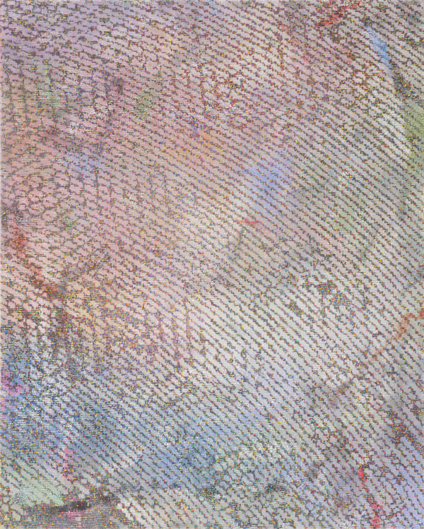 Jutta Haeckel (b. 1972)Cosmic Architecture I, 2023 acrylic on jute 59 x 47 1/4 in 150 x 120 cm