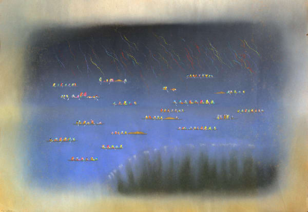Rachell Sumpter Regatta in the wild moor, 2008 gouache and pastel on paper 16.51 x 23.01 inches 41.9 x 58.4 cms
