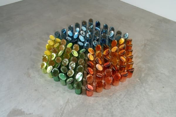 Gay Outlaw Life of a Cube, 2005 mirrored glass 6.5 x 61 x 51.5 inches