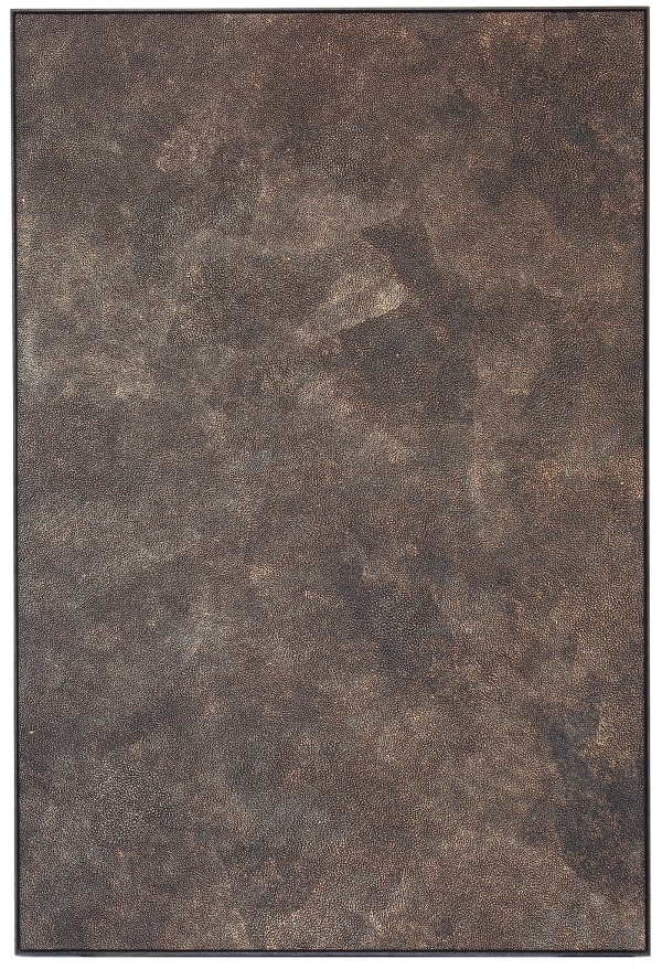 Against a black background, non-uniform yellow dots create a cloudy pattern. A black border encircles the perimeter of the canvas.