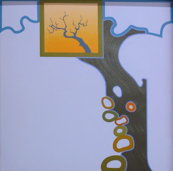 GREG ROSE Tree Story, 2004 oil & alkyd on canvas/panel 36 x 36 inches 91.44 x 91.44 cms