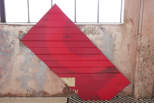 LOT-EK #7 2D Rectangle Top Wall Piece, 2023 steel, paint 30 3/4 x 68 x 2 3/4 in 78.1 x 172.7 x 7 cm