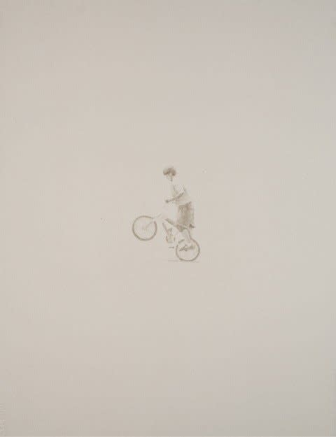 Jonathan Brand POGO 2, 2007 silver point on prepared paper 14 x 10.75 inches 35.6 x 27.3 cms