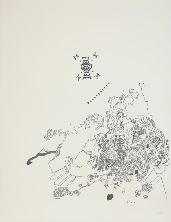 Bruce Conner LANDSCAPE SEPTEMBER 15, 1965, 1965 felt-tip pen on paper 26 1/8 x 20 in 66.4 x 50.8 cm