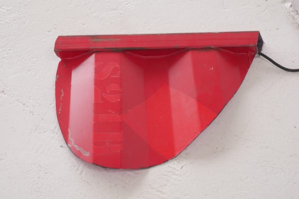 LOT-EK #21B 2D Oval Side Wall Piece, 2023 steel, paint, LED light 17 1/4 x 25 x 2 1/2 in 43.8 x 63.5 x 6.3 cm