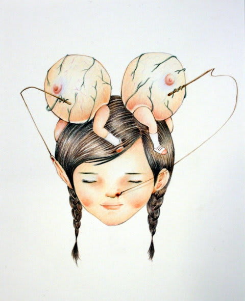 Yuka Yamaguchi 3am, 2008 color pencil on paper 14 x 11 inches 35.6 x 27.9 cms