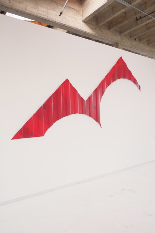 LOT-EK #8 2D Leftover Top Wall Piece, 2023 steel, paint 77 x 149 x 1 1/4 in 195.6 x 378.5 x 3.2 cm