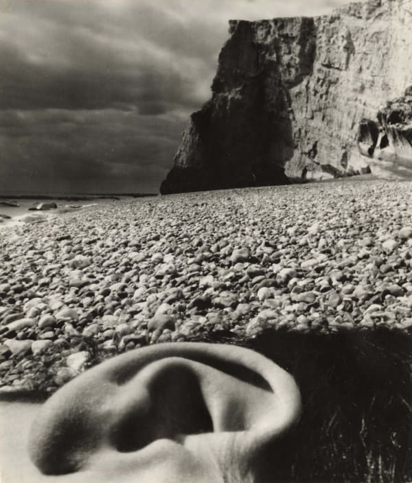 abstracted view of ear on beach at East Sussex Coast by Bill Brandt
