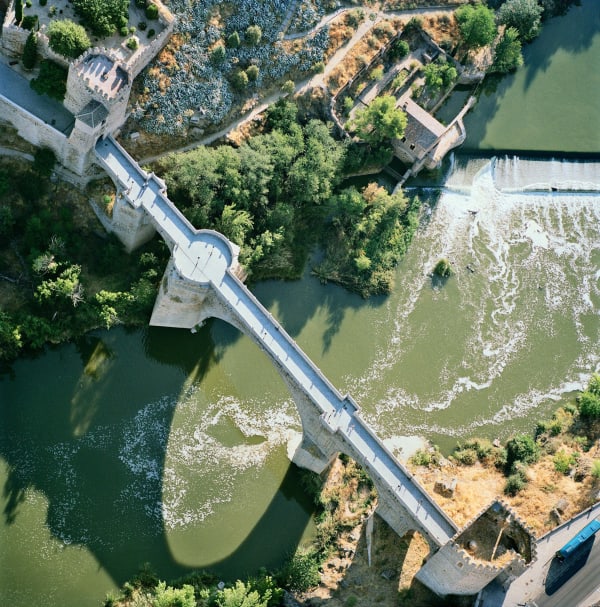 aerial view of bridge in Toledo, Spain by David Maisel