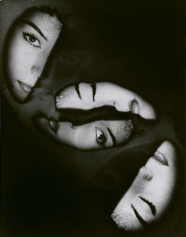 Erwin Blumenfeld half of woman's face four times