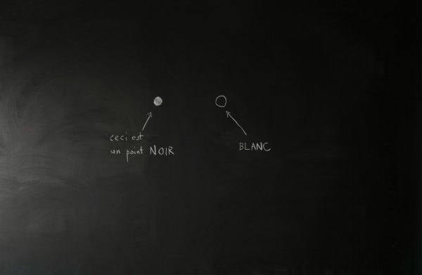 chalkboard with mathematical expositions formulas written by Tadashi Tokieda, Stanford University, from Do Not Erase series by Jessica Wynne