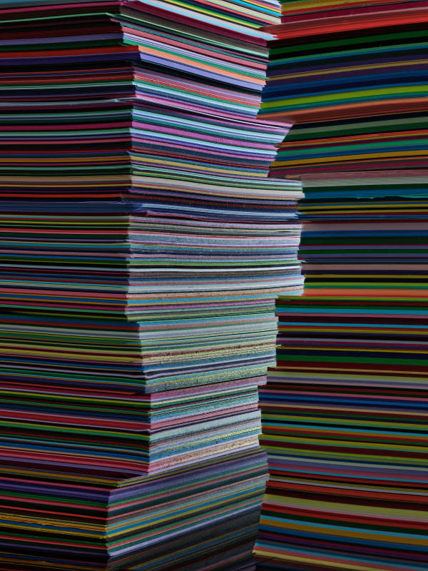 Abelardo Morell Construction Paper #1 vertical stacks on construction paper