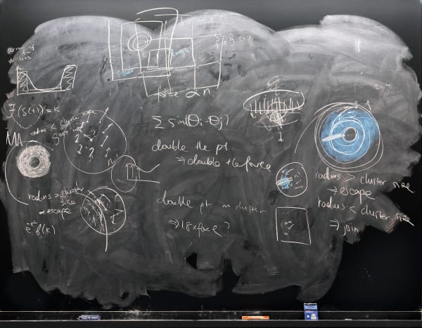 Jessica Wynne, Boya Song, MIT mathmetician's halkboard