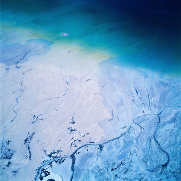 blue open pit mine at Berkeley Mine in Butte, Montana, by David Maisel
