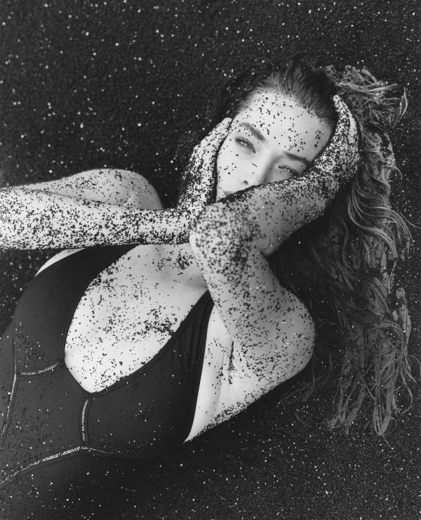 Herb Ritts Tatjana with Black Sand, Hawaii, 1987