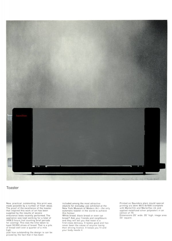Richard Hamilton, Toaster, 1967
