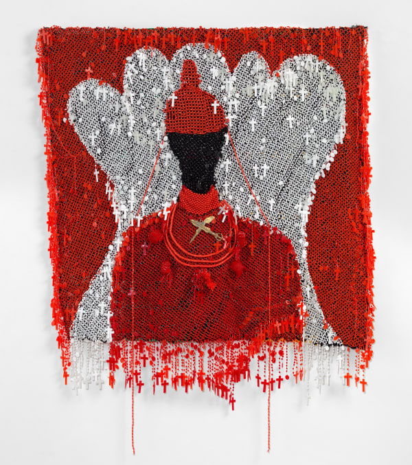 Victor Ehikhamenor, It Is a Living Head That Wears a Crown, 2025