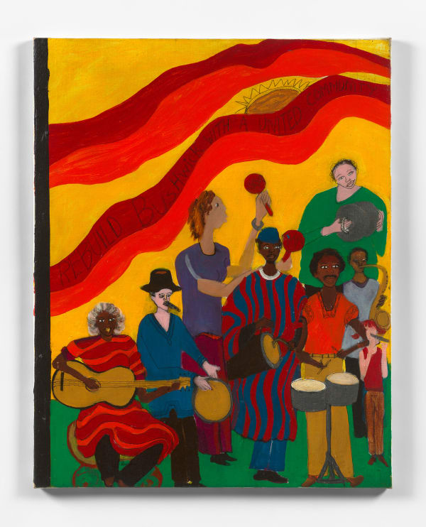 Dindga McCannon, The First Maquette for the Mural - A United Community - Bushwick Brooklyn, 1979