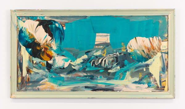 Katy Moran, De Nimes, the living room series (circus town nowhere), 2023