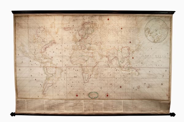 Morden, Robert, This New Map of ye Earth and Water according to Wrights alias Mercator's Projection Drawn according to ye more Exact Celestial Observations and the more Accurate Discoveries, 1699 [ca. 1734-1745]. London. H. Moll [William Mount and Thomas Page].