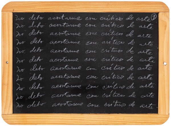 Priscilla Monge Pizarra 9, 1999 Chalkboard and white chalk 8 5/8 x 11 3/4 in 22 x 30 cm