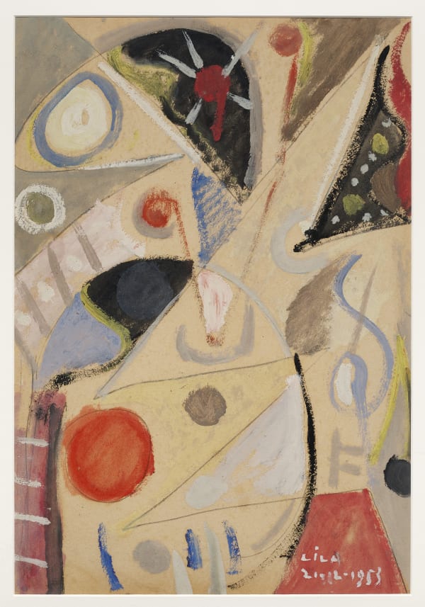 Composición (juego con líneas y colores), 1953