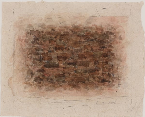 Raquel Rabinovich When Silence Becomes Poetry 4: for George Quasha, 2016 Watercolor and graphite pencil on Indian paper 7 3/4 x 8 in 19.7 x 20.3 cm
