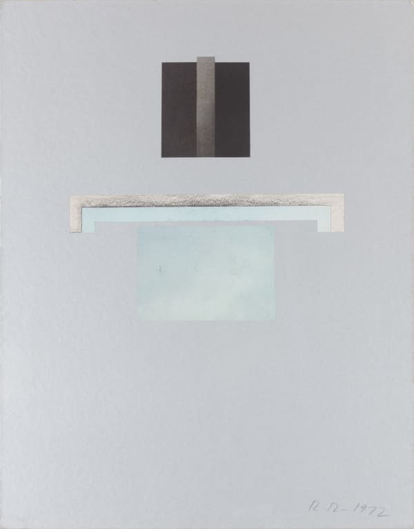 Raquel Rabinovich Collage and Drawing 5, 1972 Collage of drawn and cut paper on thin silver board 14 x 11 in 35.6 x 27.9 cm