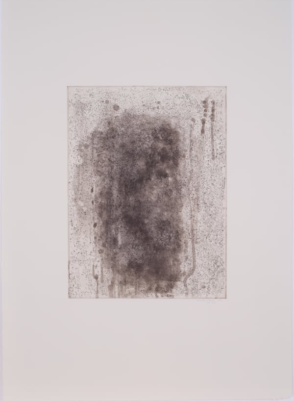 Catalina Chervin Untitled 9, 2021 Spit bite aquatint with soft and hard ground etching, printed on Hahnemühle paper with Gampi chine collé Master Printer: Devraj Dakoji, New York, 2021 Image size: 15 1/2 x 11 1/2 in (39.4 x 29.2 cm) Sheet size: 30 x 21 in (76.2 x 53.3 cm) Variable edition of 10