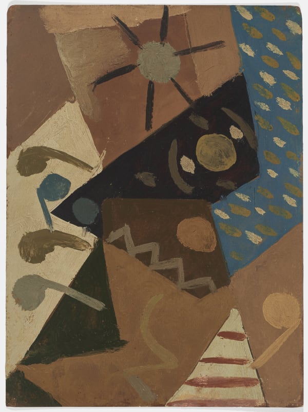 Esteban Lisa Composición, c. 1943 Oil on board 11 1/2 x 8 3/4 in 29.2 x 22.2 cm