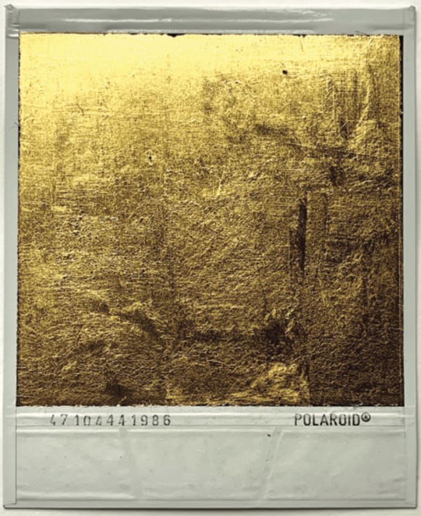 Priscilla Monge Healing Surfaces, 2023 Polaroid with applied 23-karat gold leaf 4 3/8 x 3 1/2 in 11.1 x 8.9 cm