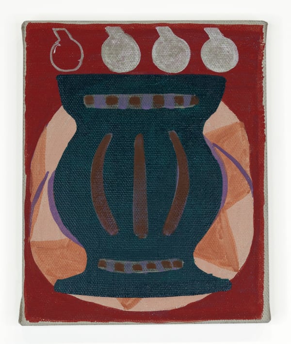 André Ricardo Untitled, 2022 Egg tempera on linen 9 7/8 x 7 7/8 in 25 x 20 cm