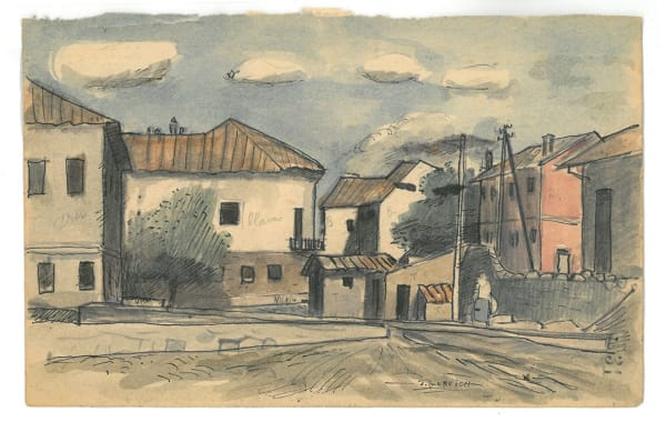 José Gurvich Paisaje de España, 1956 Ink and watercolor on paper 5 1/8 x 7 7/8 in 13 x 20 cm