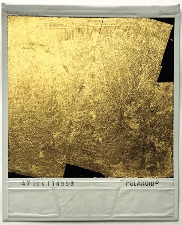 Priscilla Monge Healing Surfaces, 2023 Polaroid with applied 23-karat gold leaf 4 3/8 x 3 1/2 in 11.1 x 8.9 cm