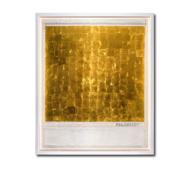 Priscilla Monge Amanecer, 2016-2022 Digital print on Óptica One archival paper, 100% cotton with 23 karat gold leaf 47 1/4 x 39 3/8 in 120 x 100 cm