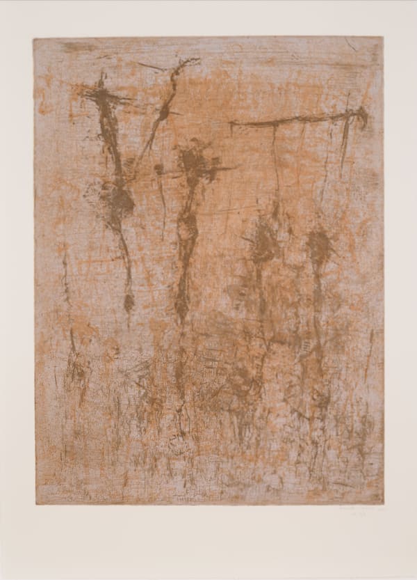 Catalina Chervin Untitled 4, 2021 Color hard ground etching and aquatint printed on Hahnemühle paper Master Printer: Devraj Dakoji, New York, 2021 Image size: 24 x 18 in (61 x 45.7 cm) Sheet size: 29 1/2 x 21 1/2 in (74.9 x 54.6 cm) Variable edition of 5