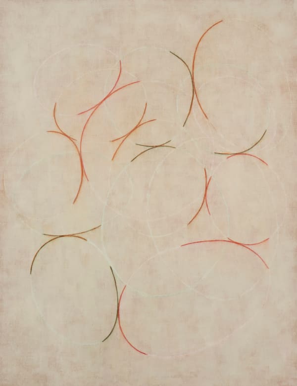 Alejandro Corujeira Los rastros del encuentro, 2022 Colored pencil and acrylic on linen 51 1/8 x 39 3/8 in 130 x 100 cm