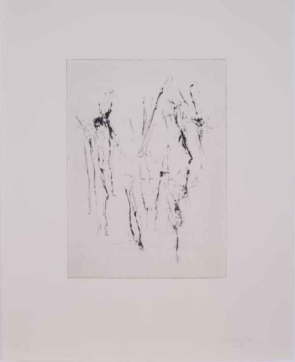 Catalina Chervin Untitled 1 (Marks and drawings series), 2018 Color hard ground etching and aquatint, printed on Hahnemühle paper Master Printer: Devraj Dakoji, New York, 2018 Image size: 15 x 11 in (38.1 x 27.9 cm) Sheet size: 21 x 18 in (53.3 x 45.7 cm) Artist proof edition of 3