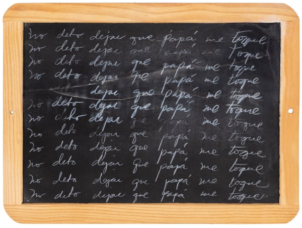 Priscilla Monge Pizarra, 1999 Chalkboard and white chalk 8 5/8 x 11 3/4 in 22 x 30 cm