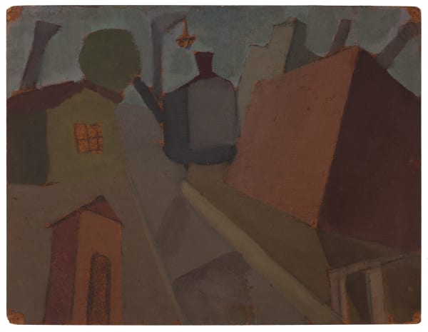 Esteban Lisa Sin Título (double-sided composition), 1930 Oil on thin board 9 1/8 x 11 3/4 in 23 x 30 cm