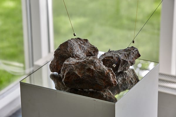 HREINN FRIÐFINNSSON Composition, 2016 threads, magnets, meteorite
