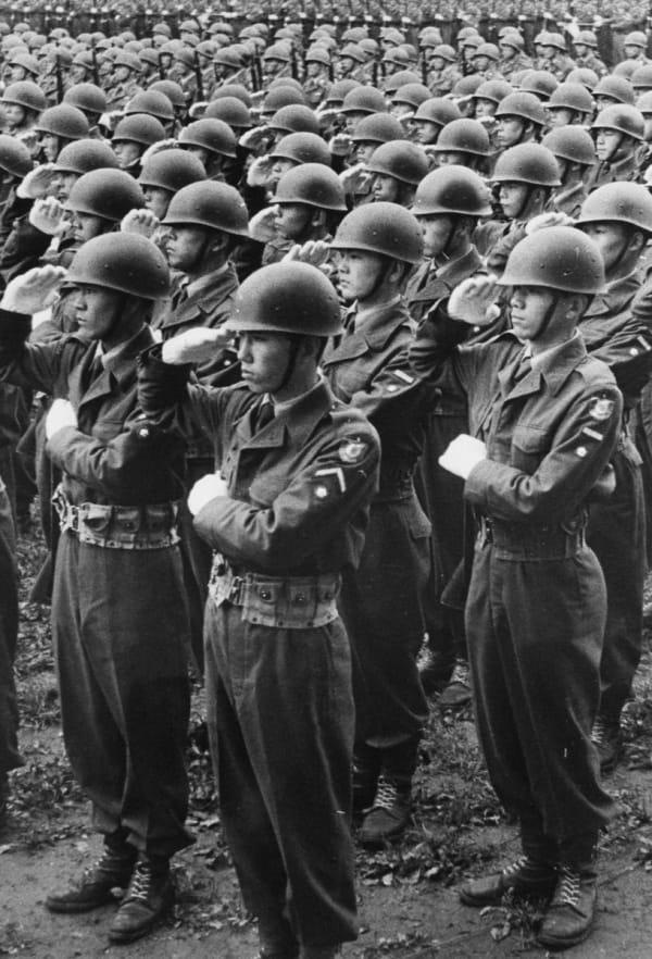 Yukichi Watabe, Untitled 75 from The Post-War Years (Self-defense Forces, second year, 1 October), 1945-c1970