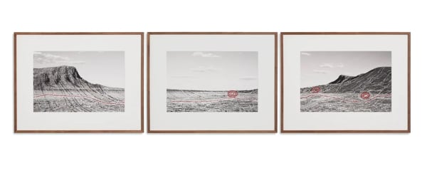 Patrick Waterhouse, Grandparents Used to Walk This Way (triptych). Restricted with Alma Nungarrayi Granites, 2014-18