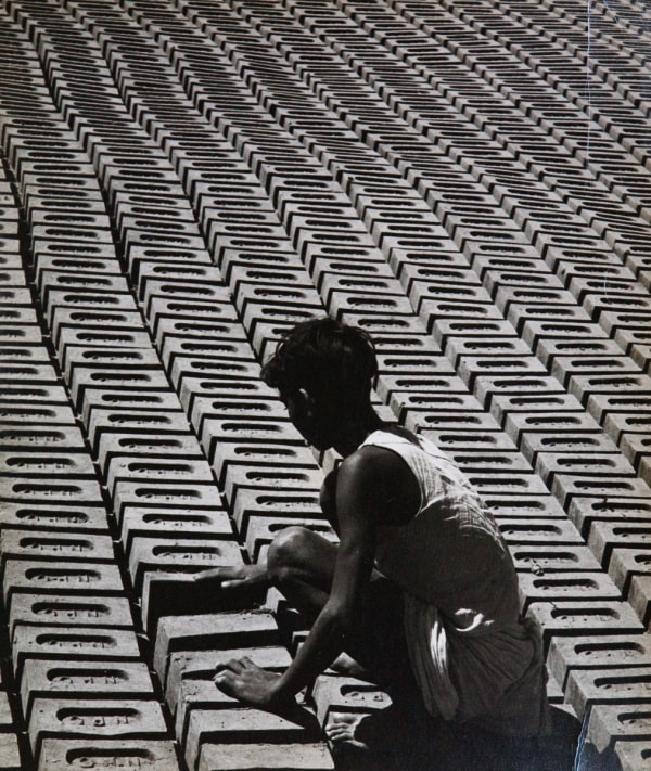 Vernacular Photography, Suraj N. Sharma - Drying the Bricks, 1960s