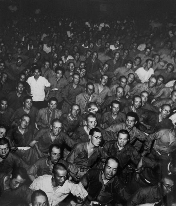 Yukichi Watabe, Untitled 8 from The Post-War Years (Returned soldiers at Ueno), 1950