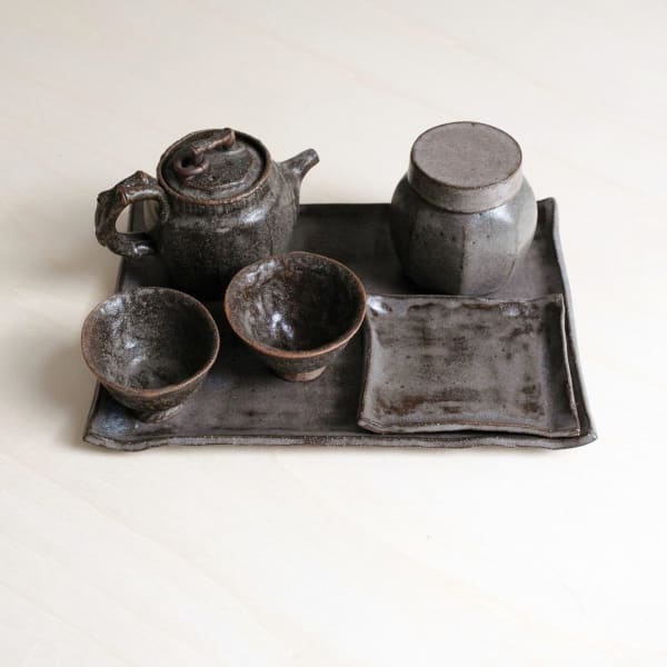 Haruka Matsuo, IJssel teapot set with 2 cups, tea container, tray and large tray 2