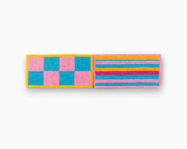 Lu Luo LU22-BC029 _ 12X48CM (1), 2022 Coloured paper ropes on wood 12 x 48 cm 4 ¾ x 18 ⅞ in