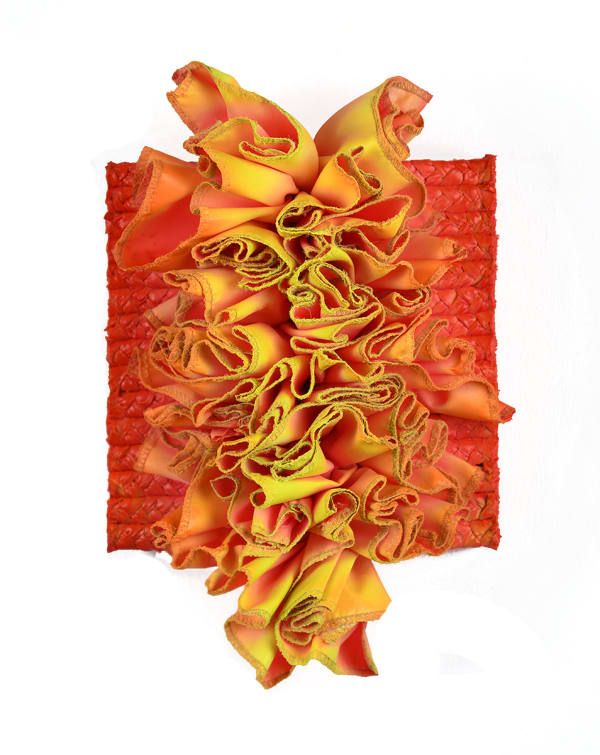 Lu Luo Little Orange Dress, 2020 Mixed Media on Canvas 22 x 22 cm