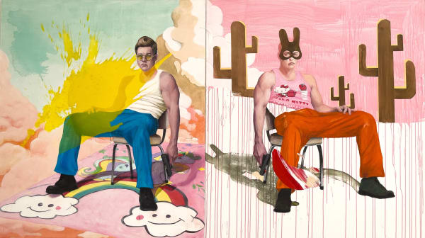 Nicole Henning SHOWDOWN, 2024 Acrylic on canvas 140 x 245 cm 55 ⅛ x 96 ½ in